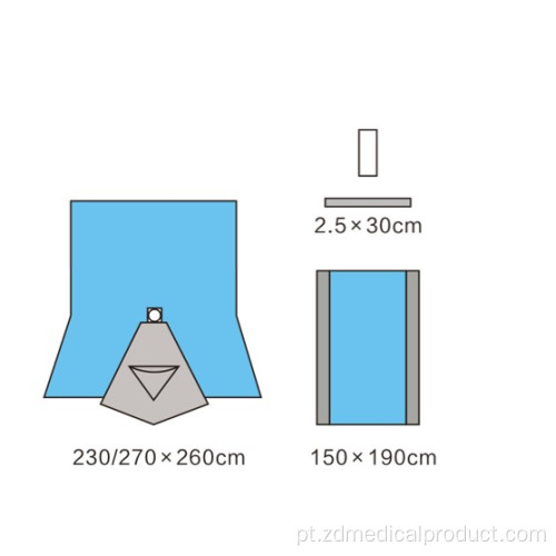 Novo conjunto de TUR não tecido para cortinas cirúrgicas